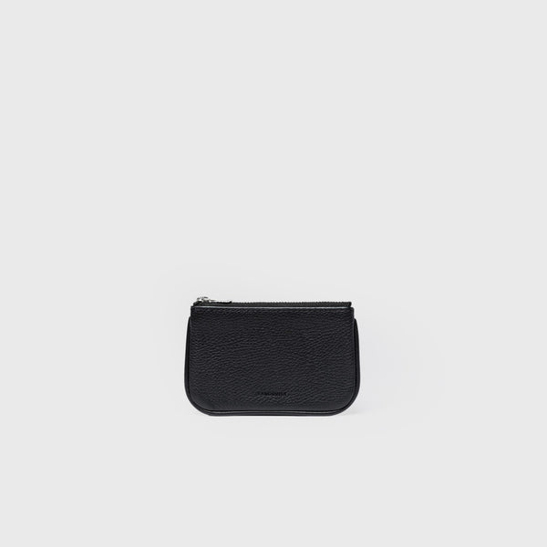 SANDQVIST LEATHER ZIP WALLET PIPING Black