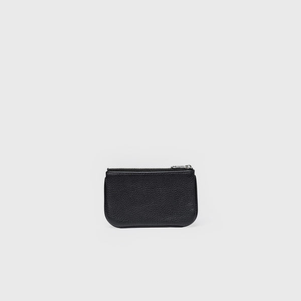 SANDQVIST LEATHER ZIP WALLET PIPING Black