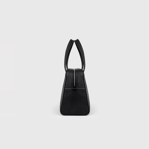 SANDQVIST LEATHER BOWLING BAG Black