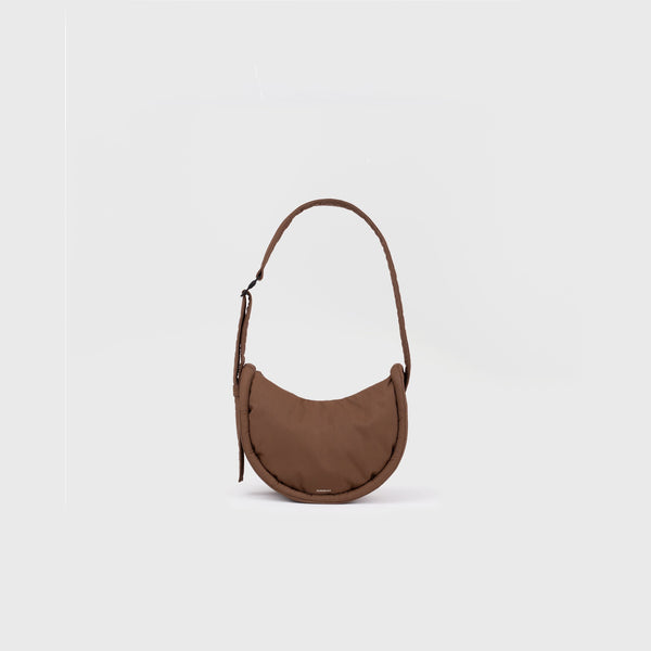 SANDQVIST CURVE HALFMOON BAG MINI Dark Taupe