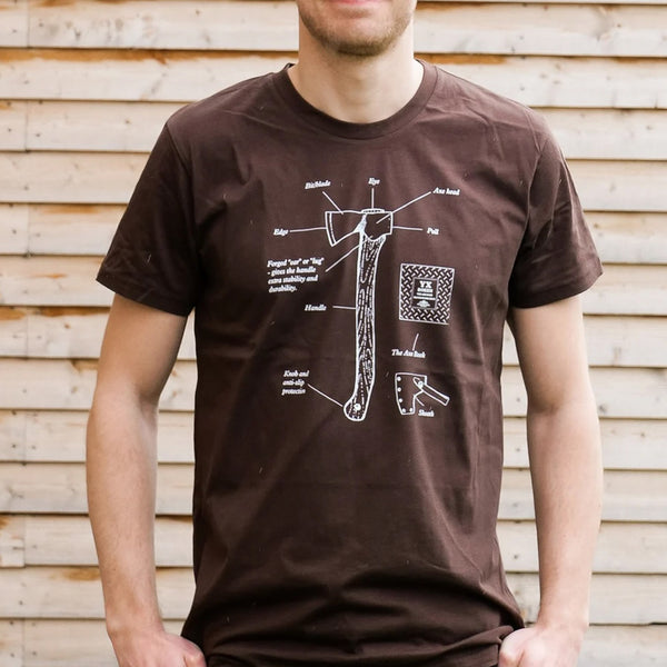 GRÄNSFORS T-SHIRT BROWN / グレンスフォシュ T-シャツ ブラウン