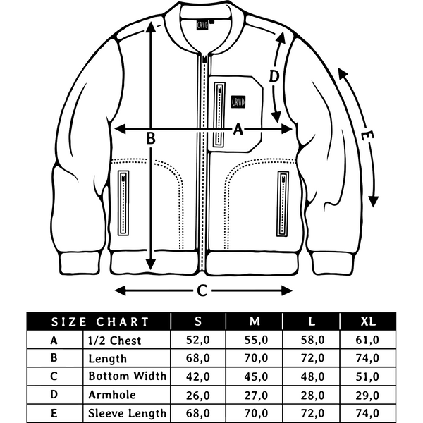 CRUD MERINO BOMBER JACKET / クルード メリノ ボンバー ジャケット