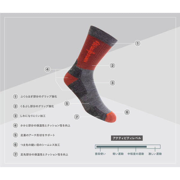 WOOLPOWER SOCKS LOGO MOTION / ウールパワー ソックス ロゴ モーション