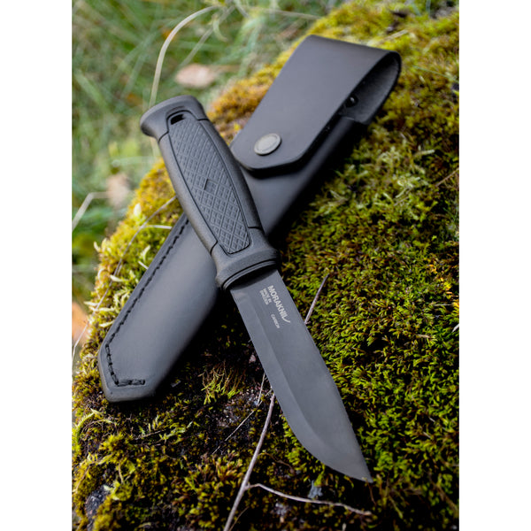 MORAKNIV GARBERG BLACK CARBON LEATHER SHEATH / モーラナイフ